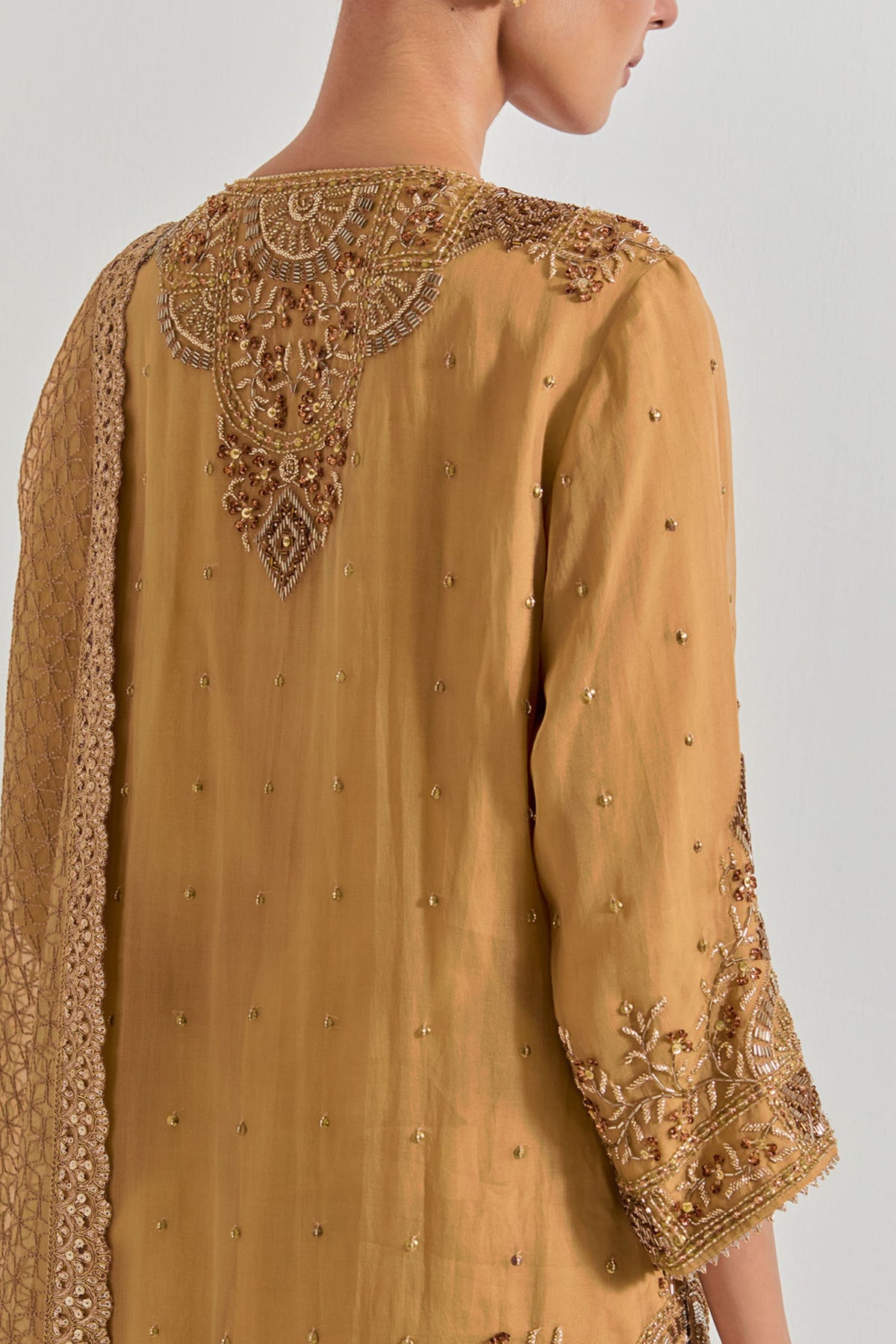 Chanderi Silk Pleated Sharara Set