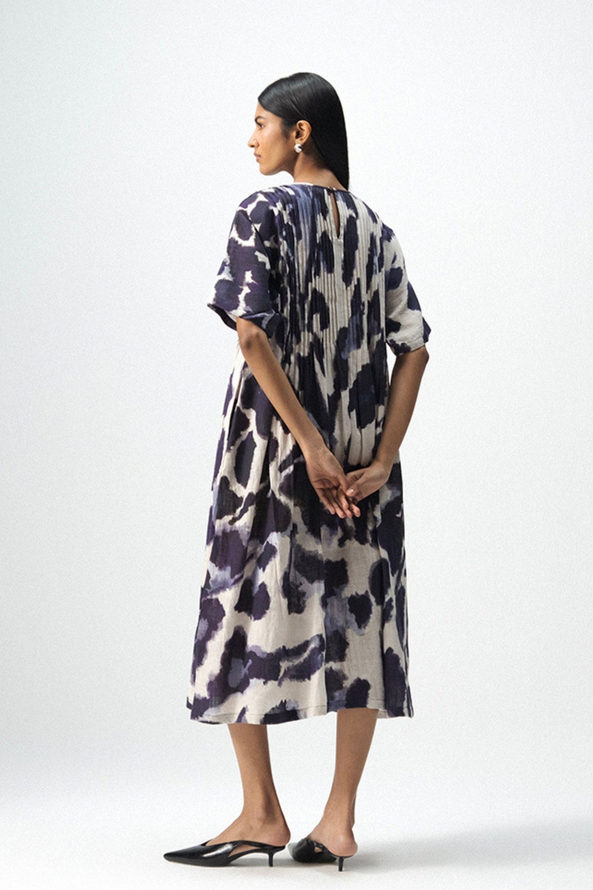 Samburu Linen Pintucks Dress