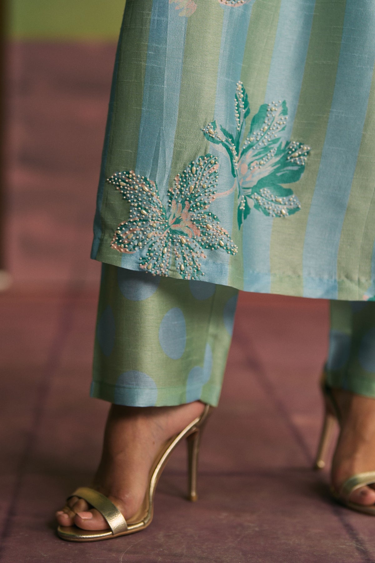 Powder Blue Fresco Kurta Set