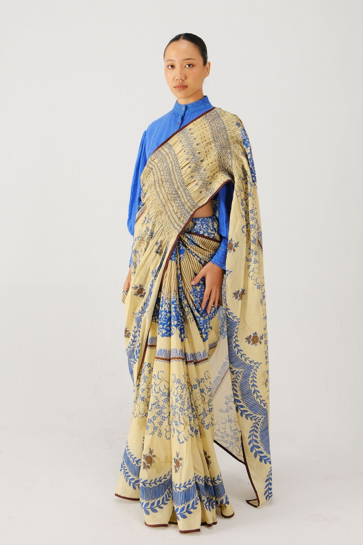 Bluebell Smocked Saree