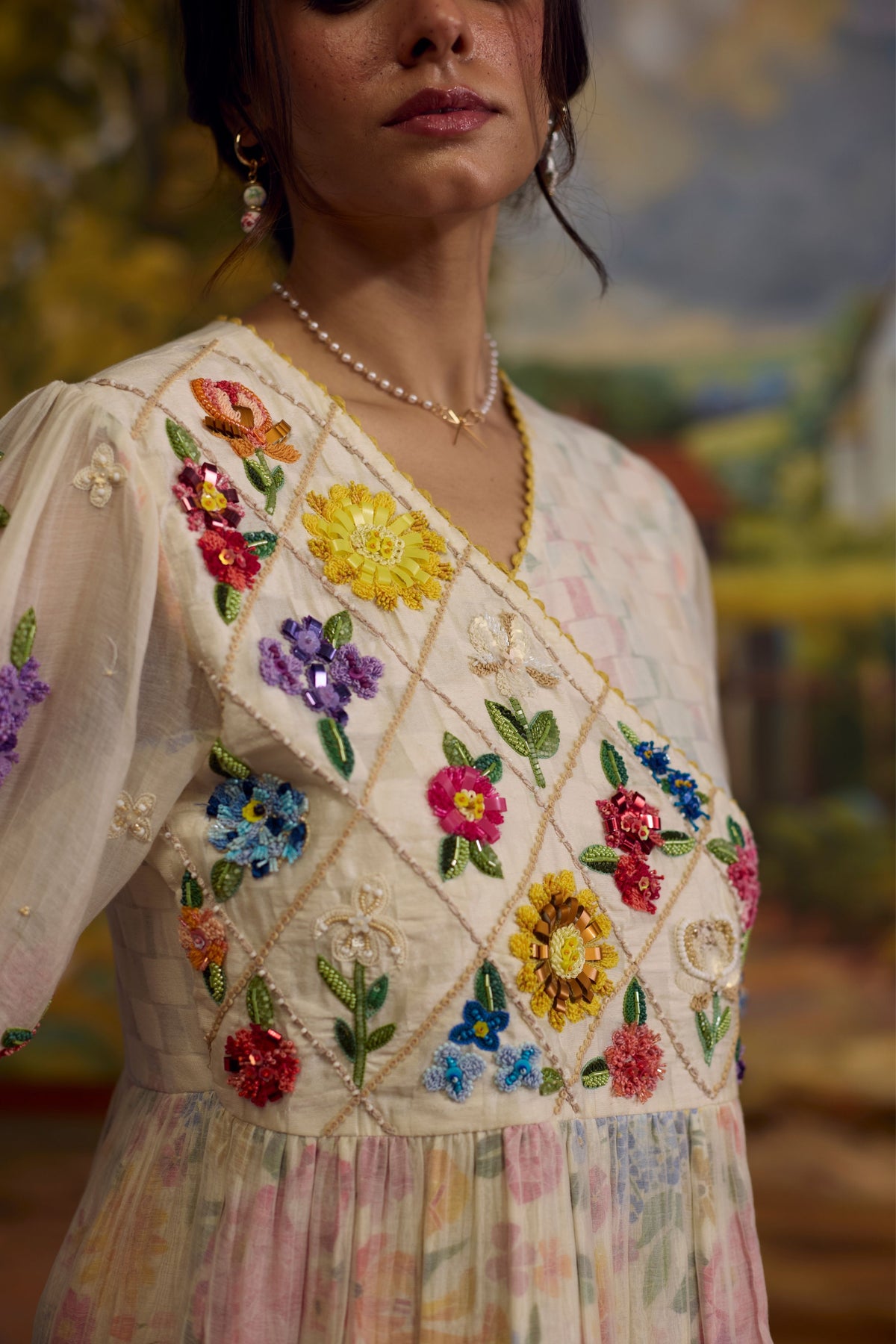 Lumina Floral Embroidered Dress