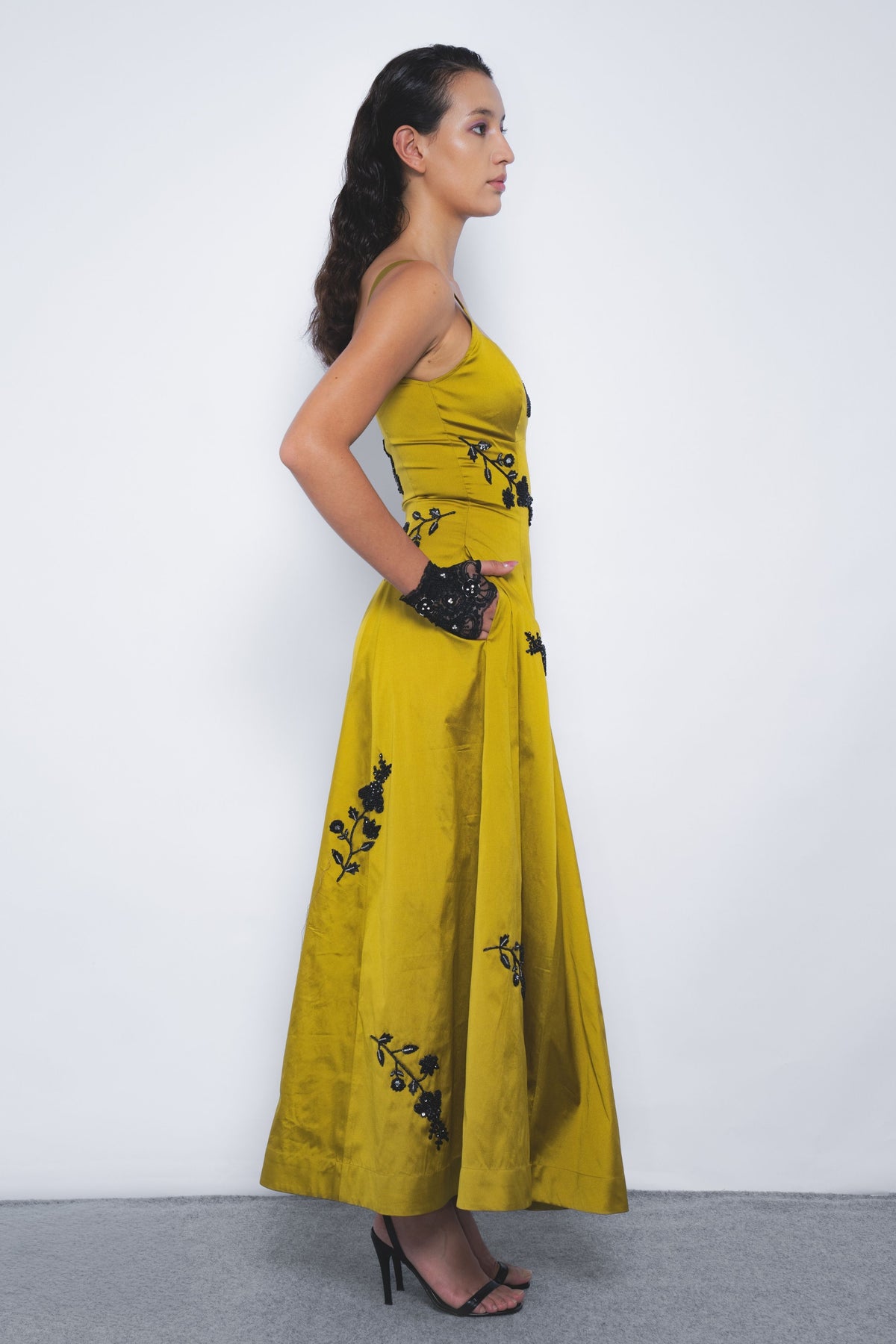 Kaika Embroidered Strap Dress