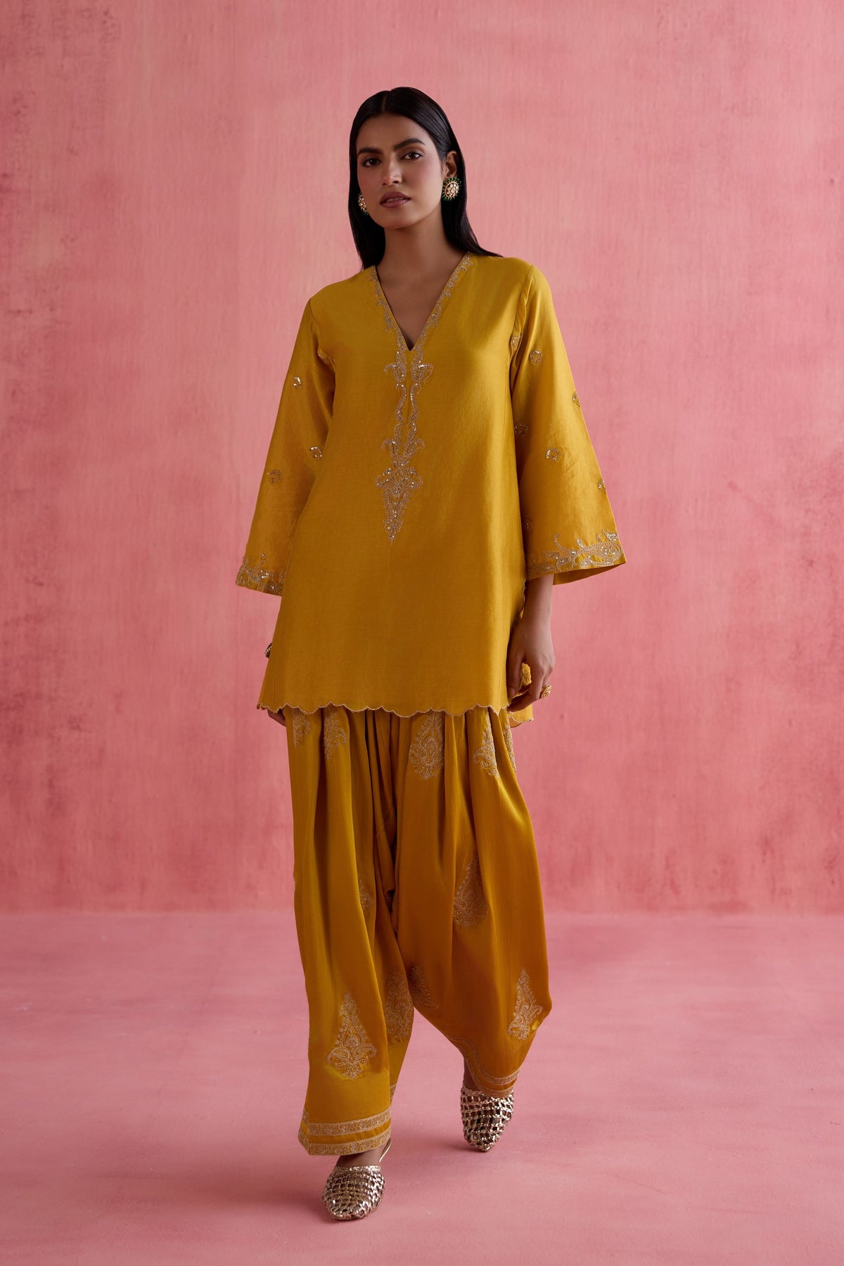 Noor Mustard Kurta Set
