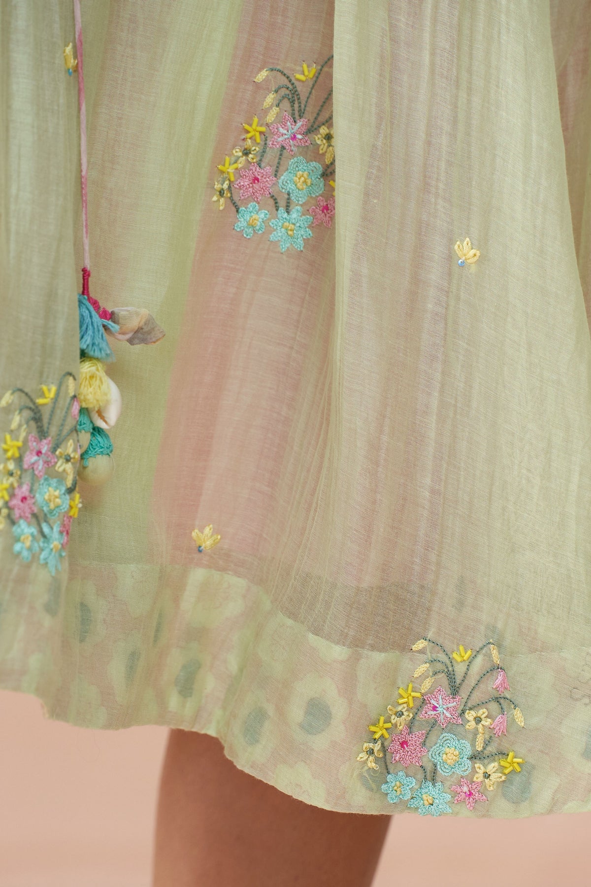 Amalie Sea Green Wrapover Dress