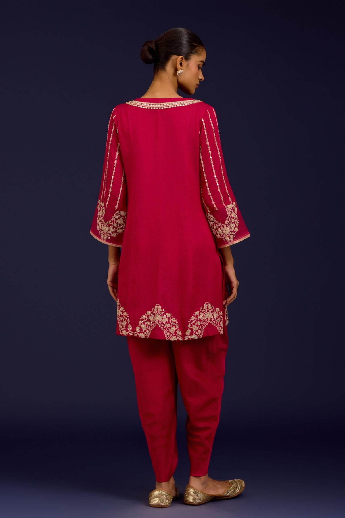 Fuchsia Cotton Kurta Set