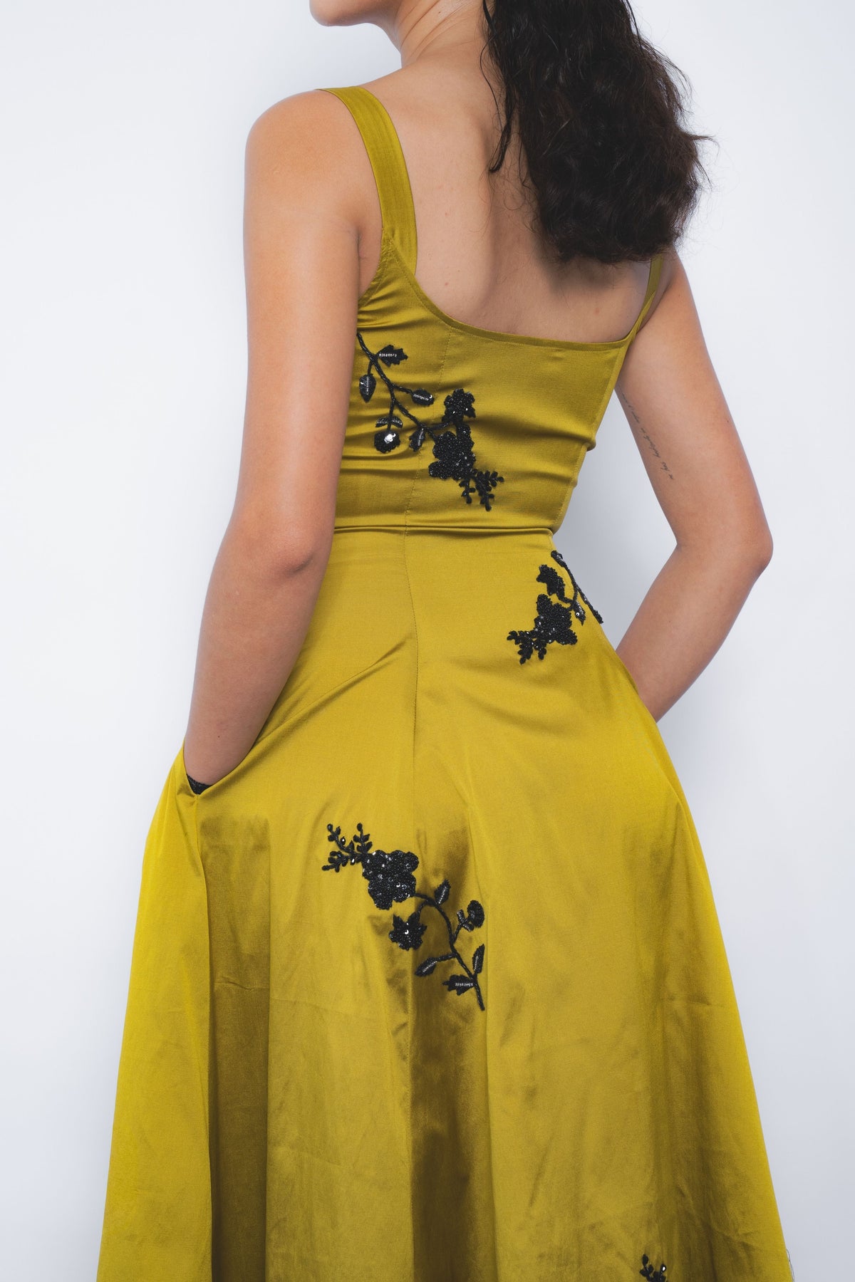 Kaika Embroidered Strap Dress