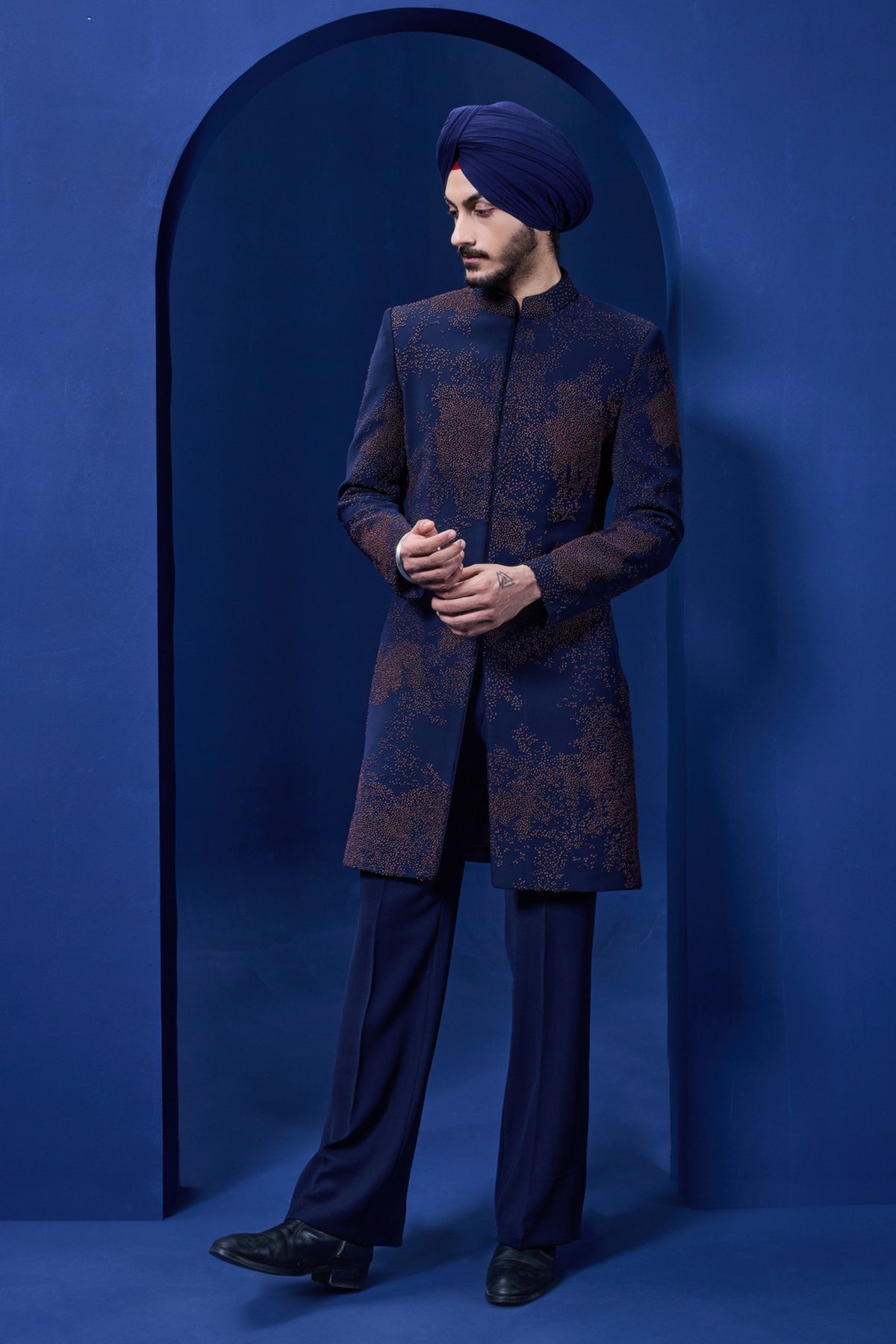 Navy Thread Grace Jacket Set