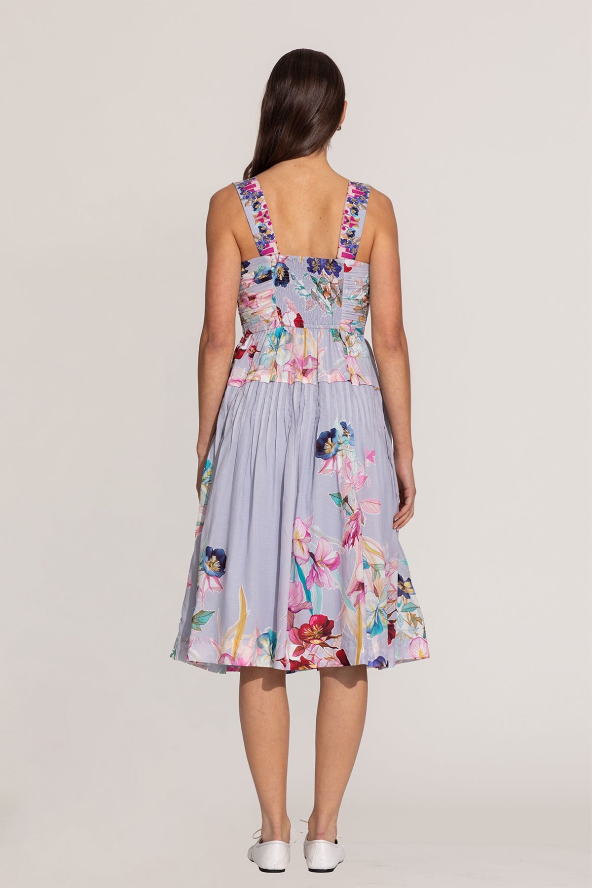 Anara Ruched Midi Dress