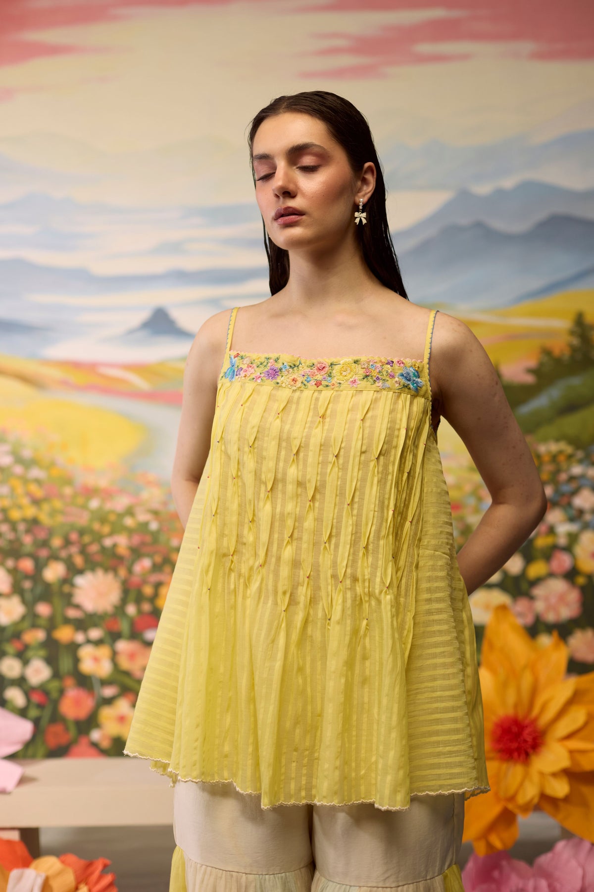 Sunray Smocked Top
