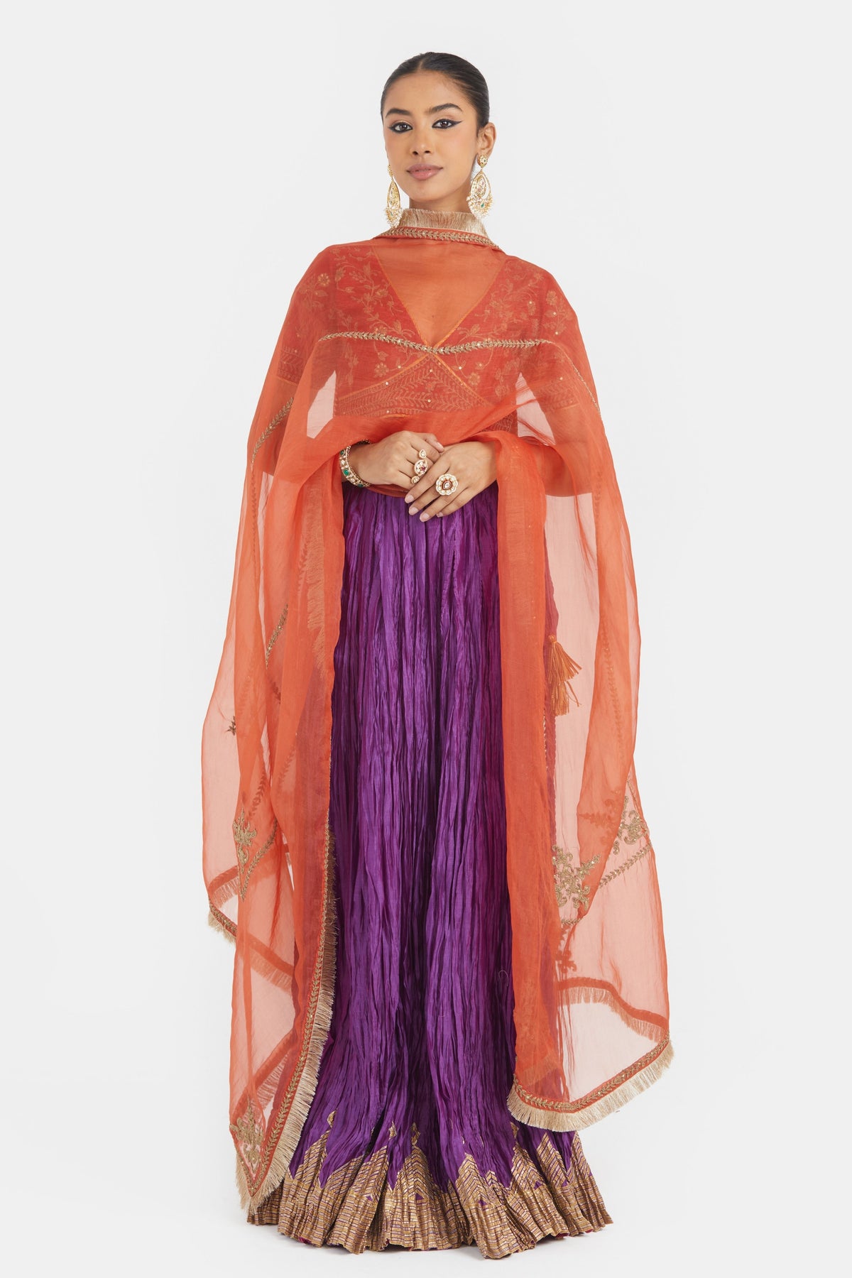 Red Silk Lehenga Set