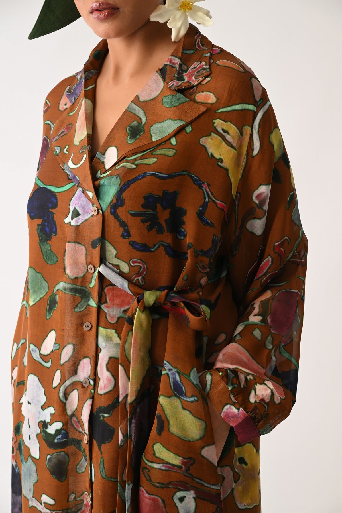 Luminia Brown Wrap Dress