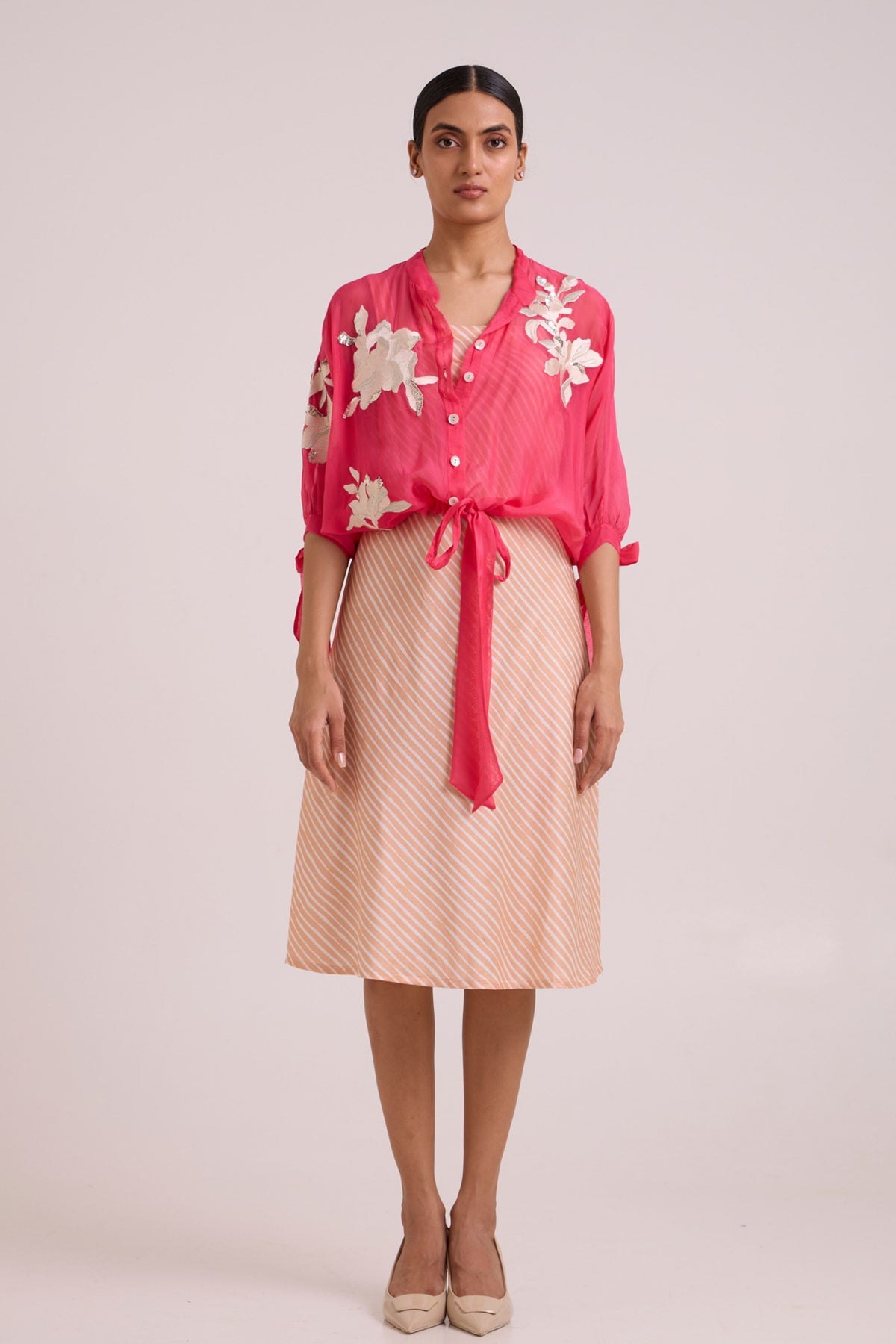 Emery Sheer Bomber Dress