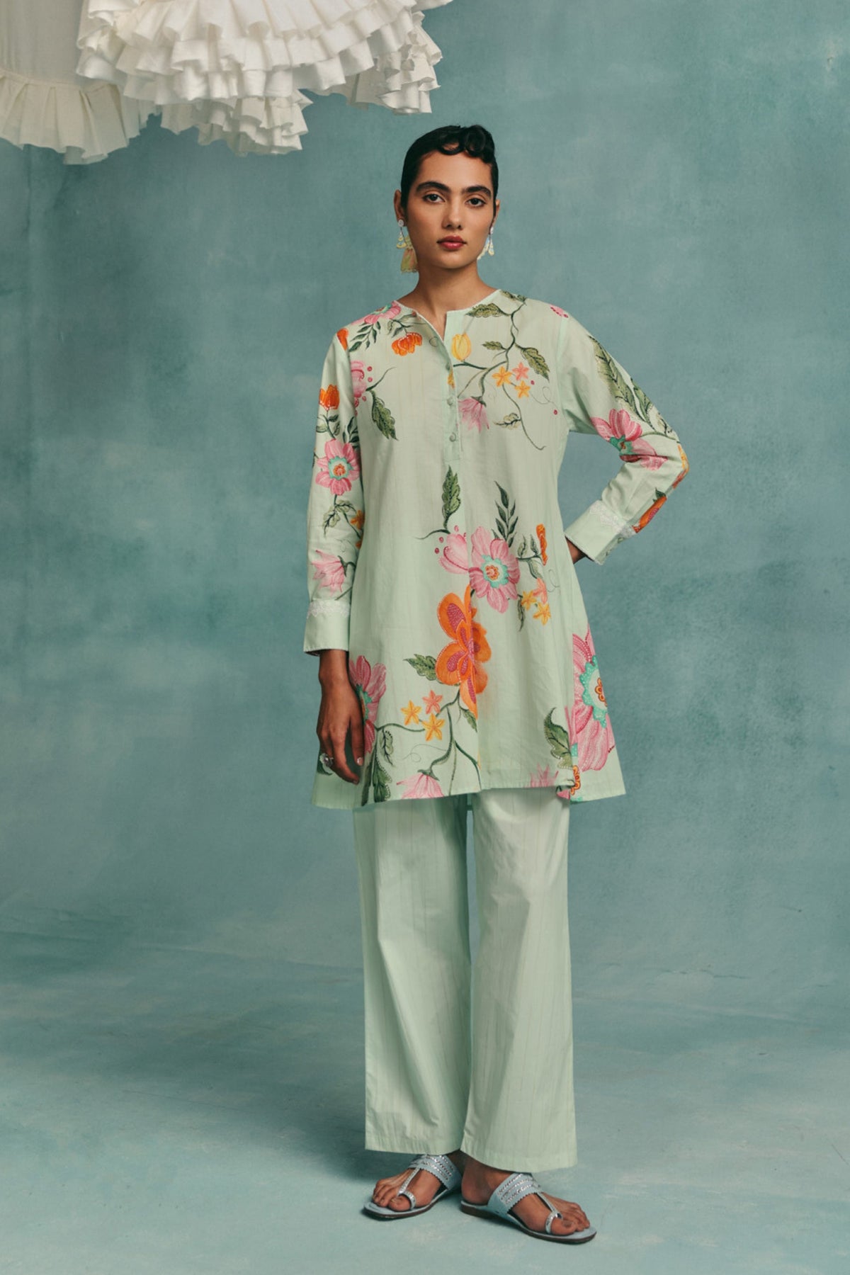 Dahlia Mint Tunic Set