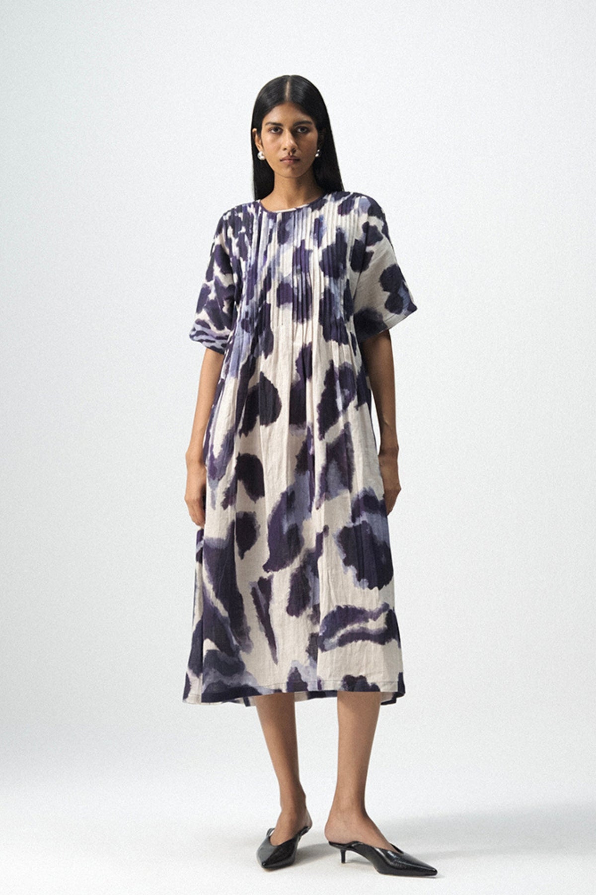 Samburu Linen Pintucks Dress