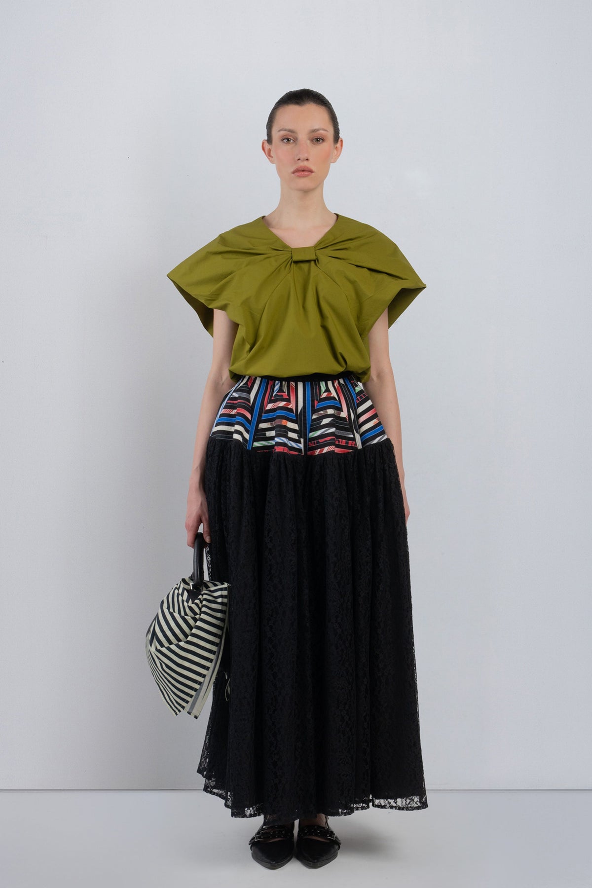 Pagoda Peplum Skirt