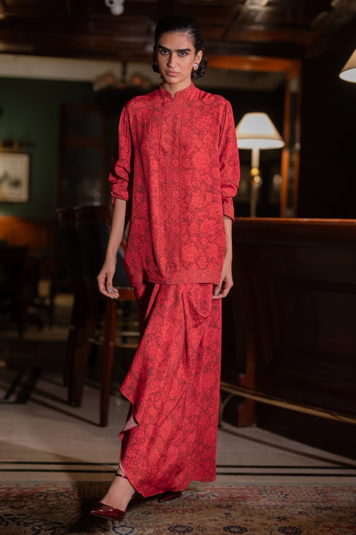Tonal Floral Printed Top