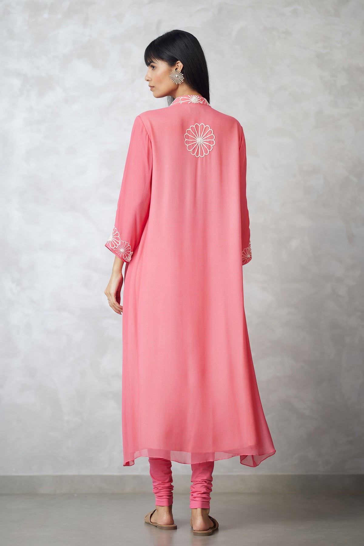 Coral Blocked Faux Jacket Dress