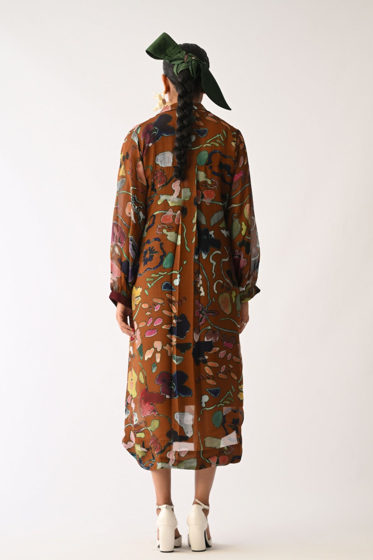 Luminia Brown Wrap Dress