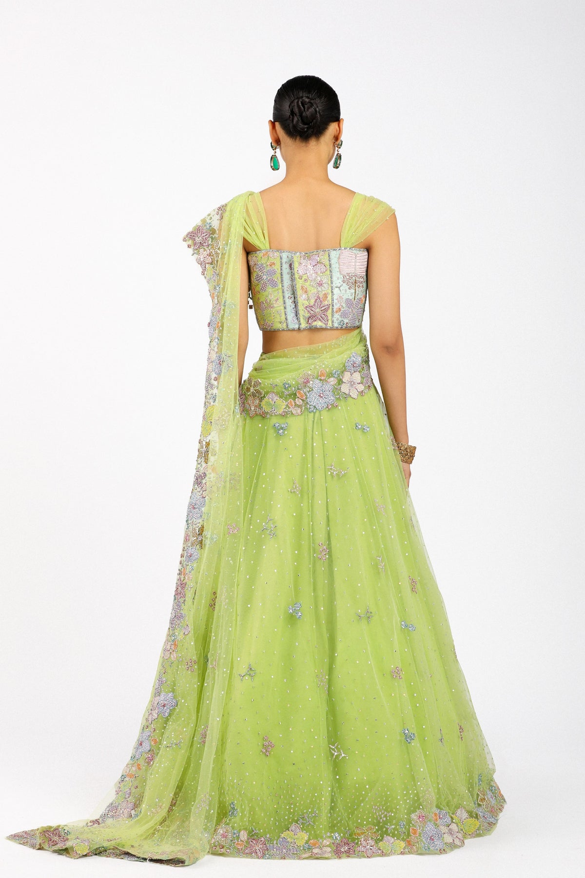 Azalee Lime Lehenga Set