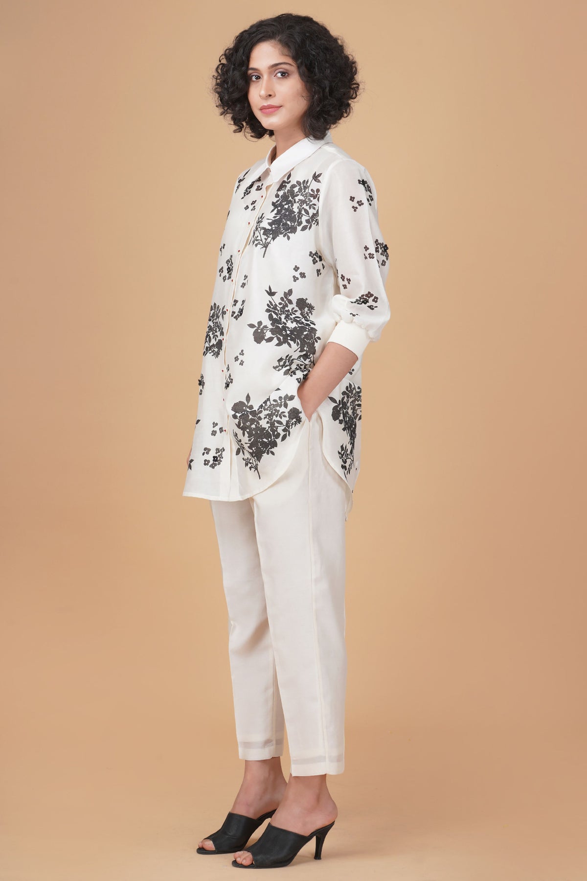 Ivory Yuri Print Co-Ord Set