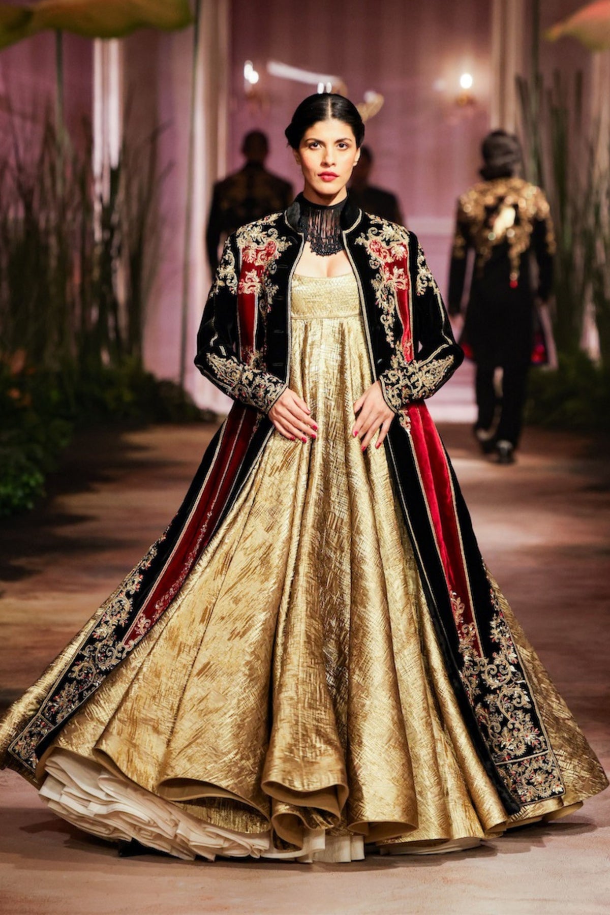 Black Red Long Jacket