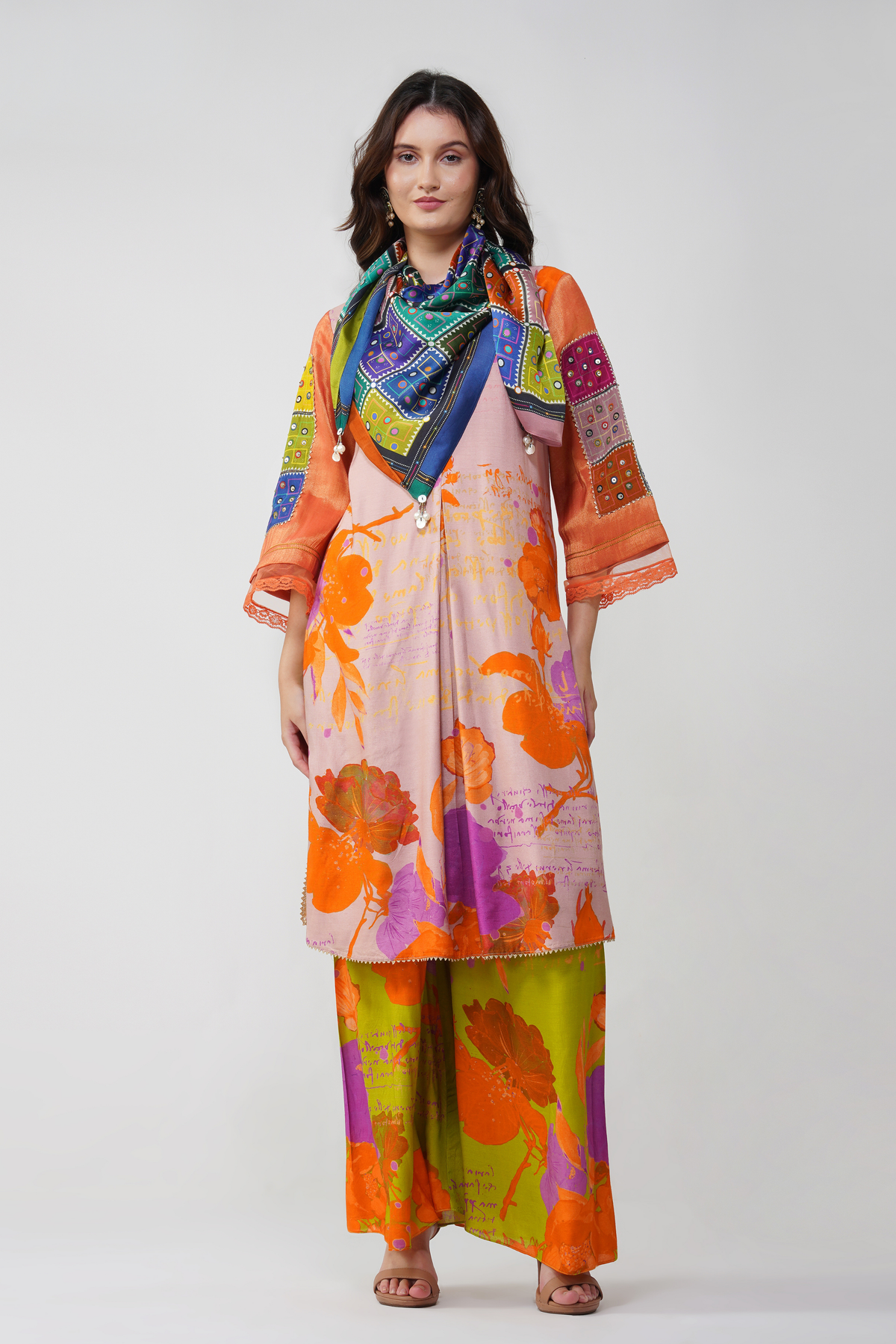Banjara Bloom Box-pleated Kurta Set