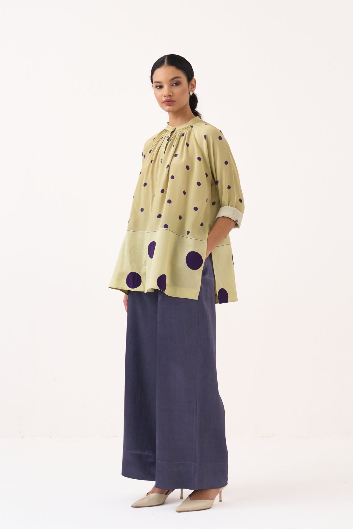 Polka Peasant Top