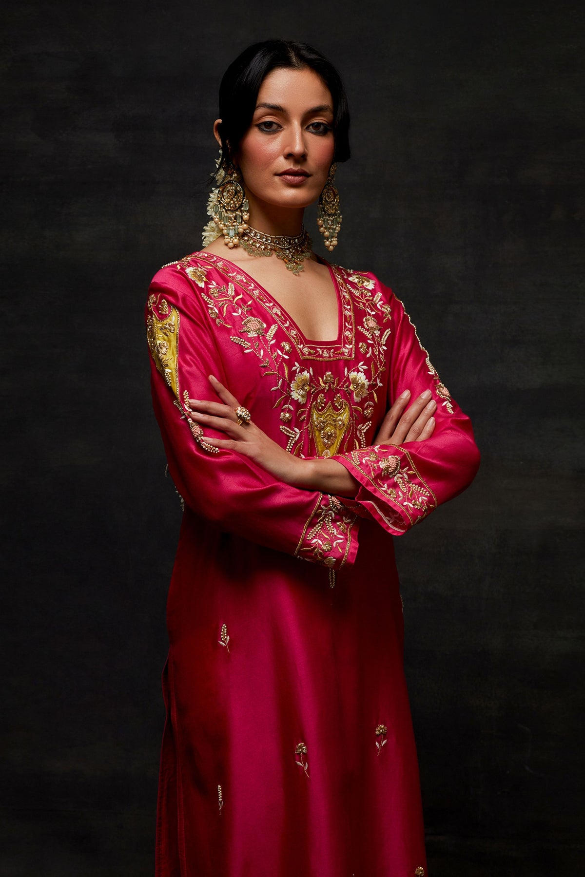 Pink Yoke Kurta Set