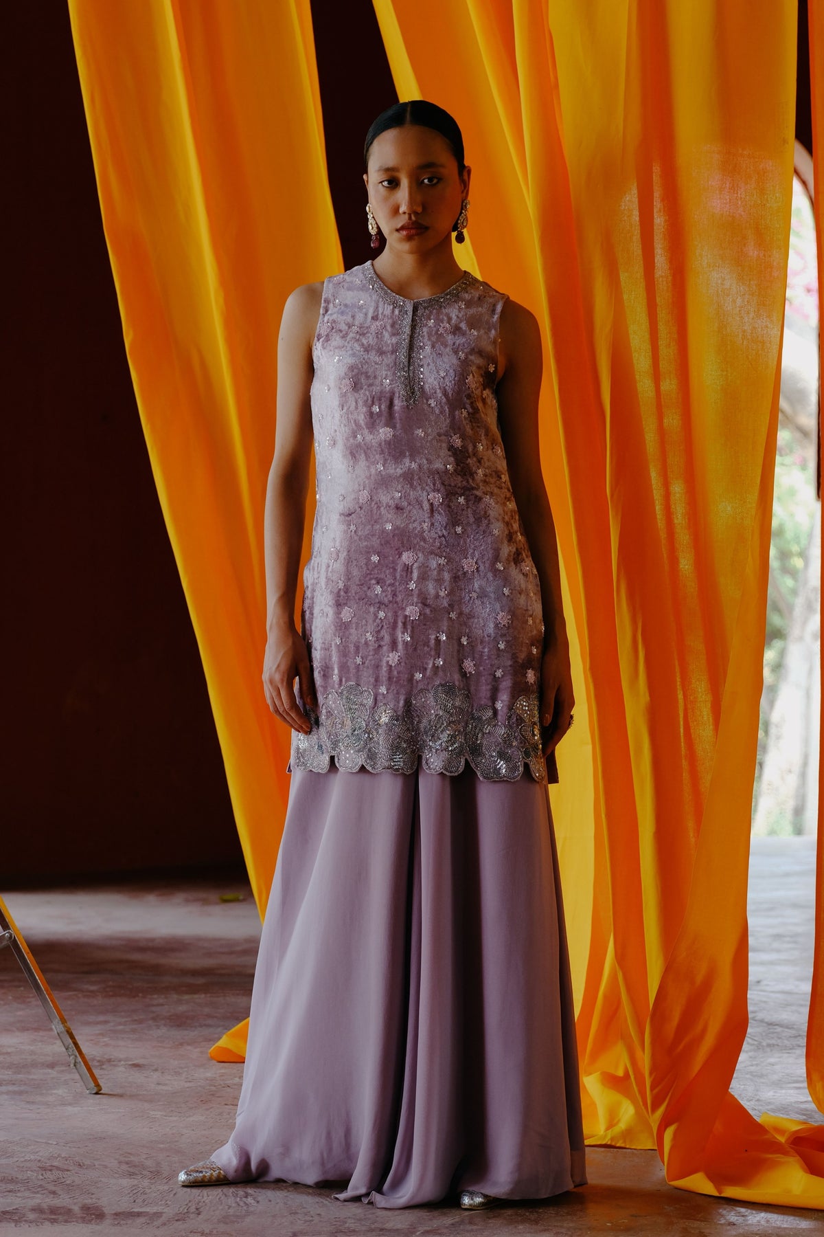 Lavender Frost Sharara Set