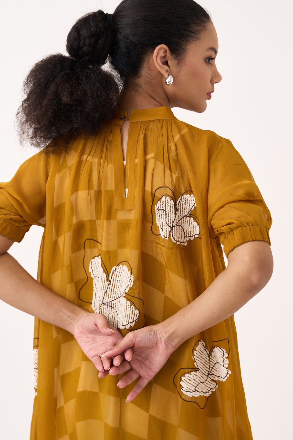 Floral Reversable Applique Dress