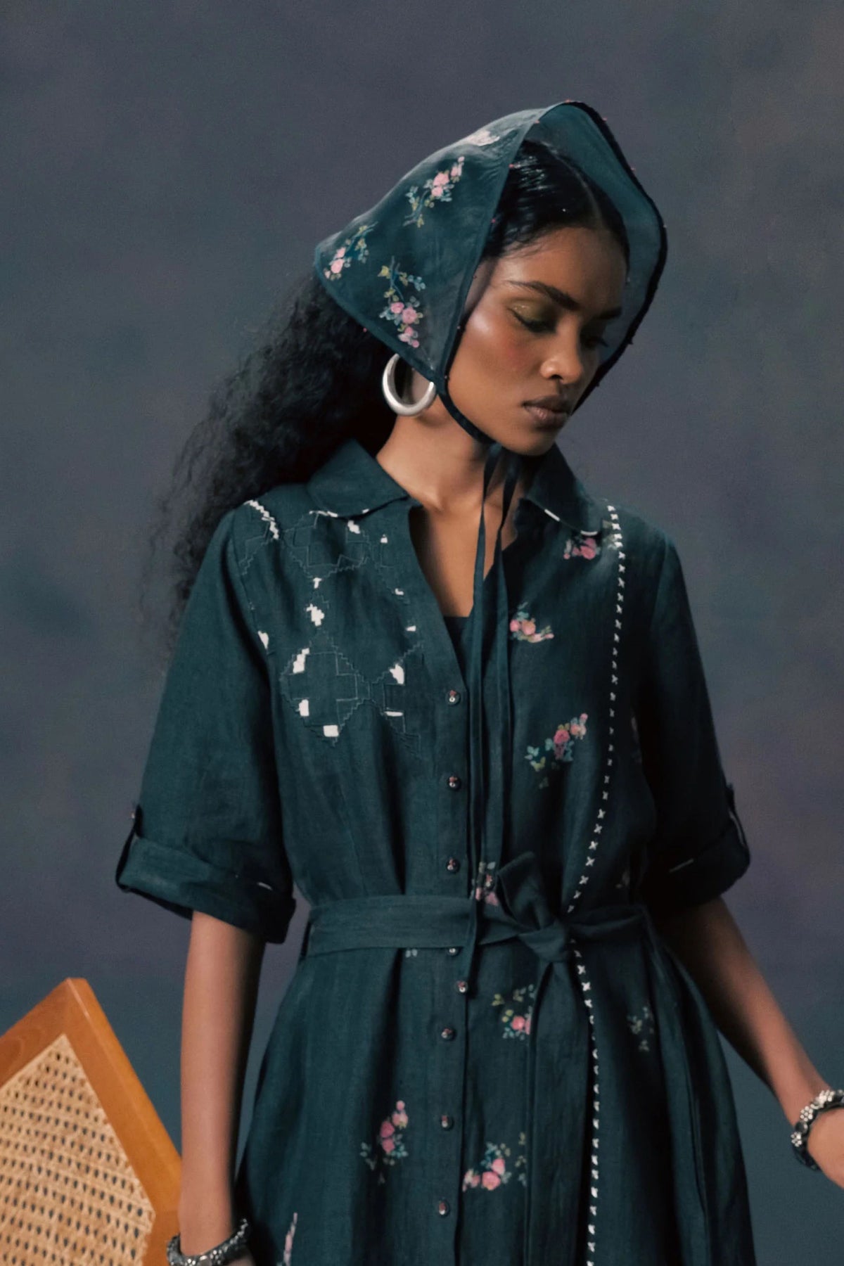 Indigo Block Printing Dress