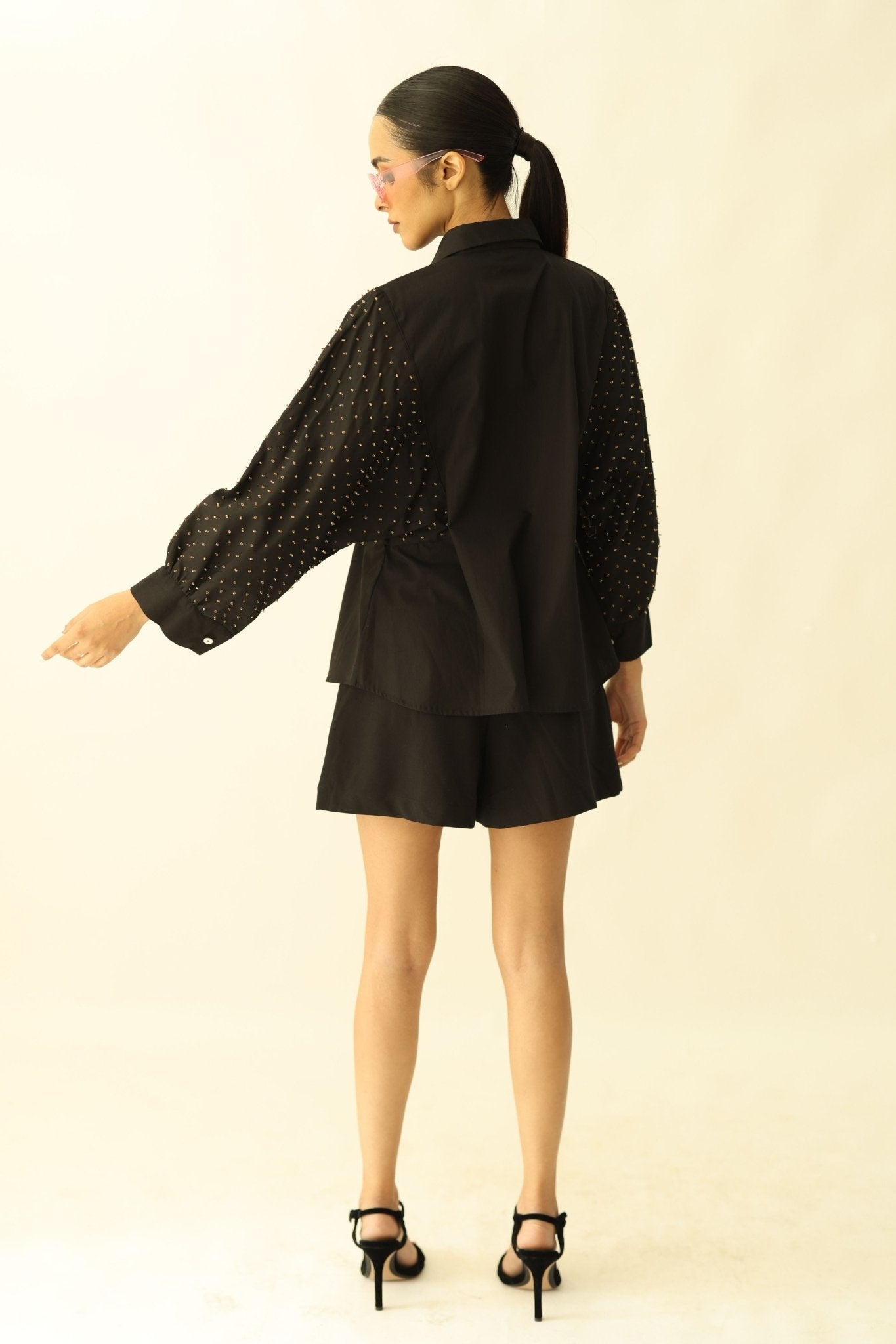 Black Gilded Shirt - Studio Moda - Elahe
