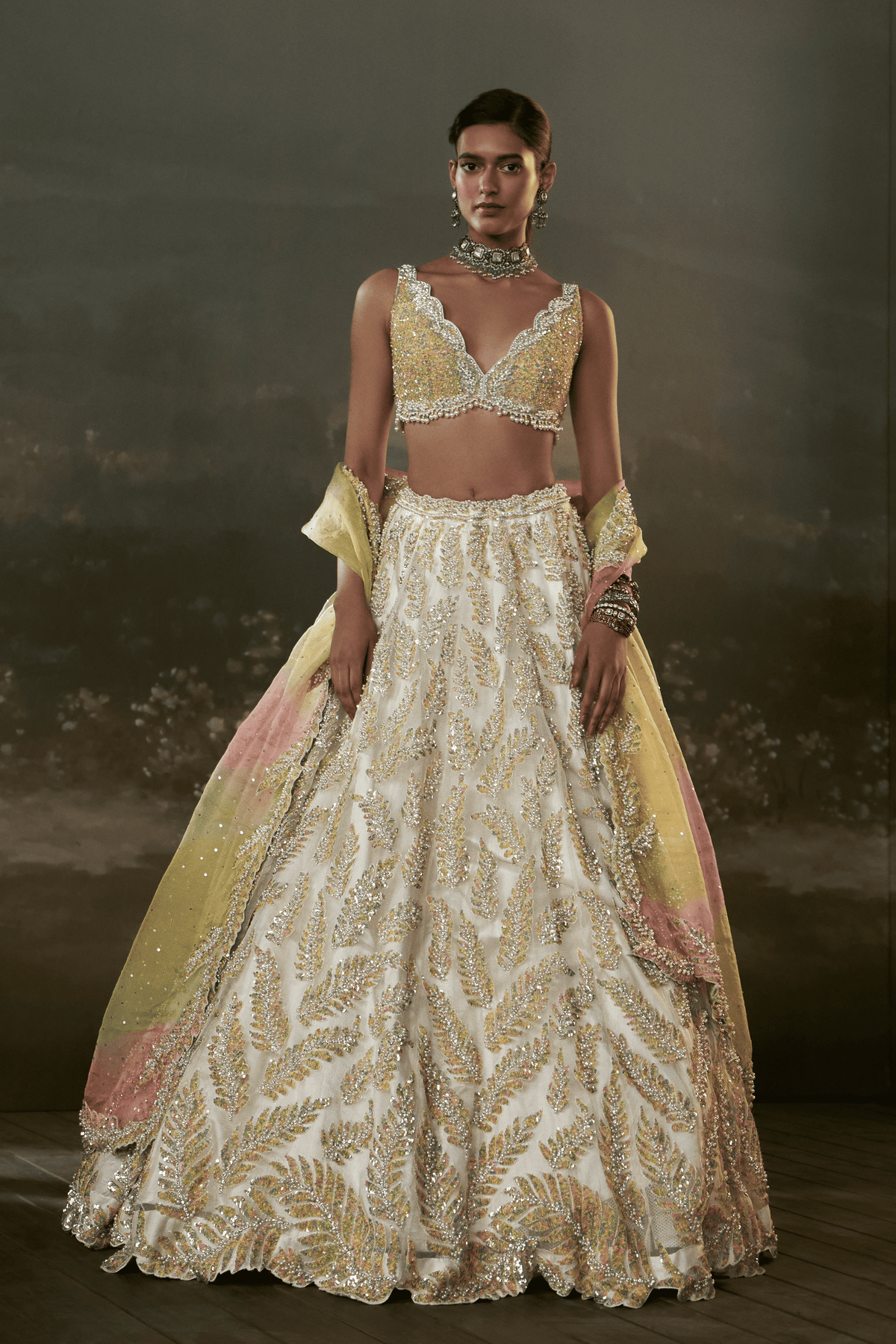 Gold Lehenga Set