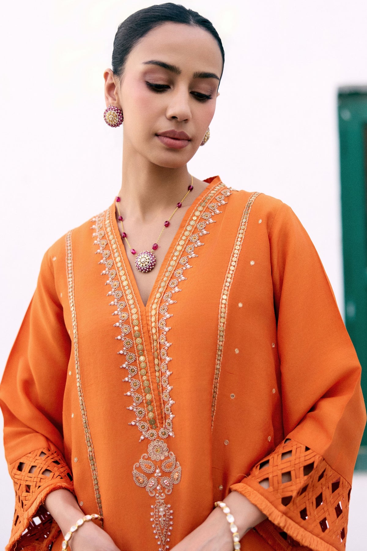 Saffron Kurta Set
