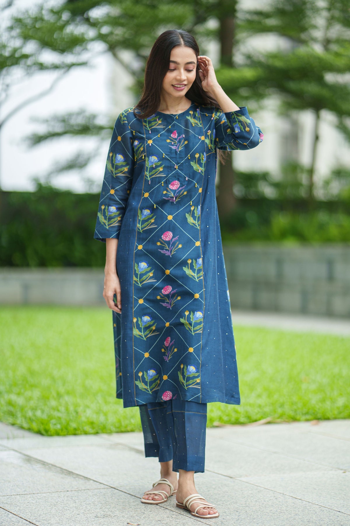Tulip Blue Kurta With Pants
