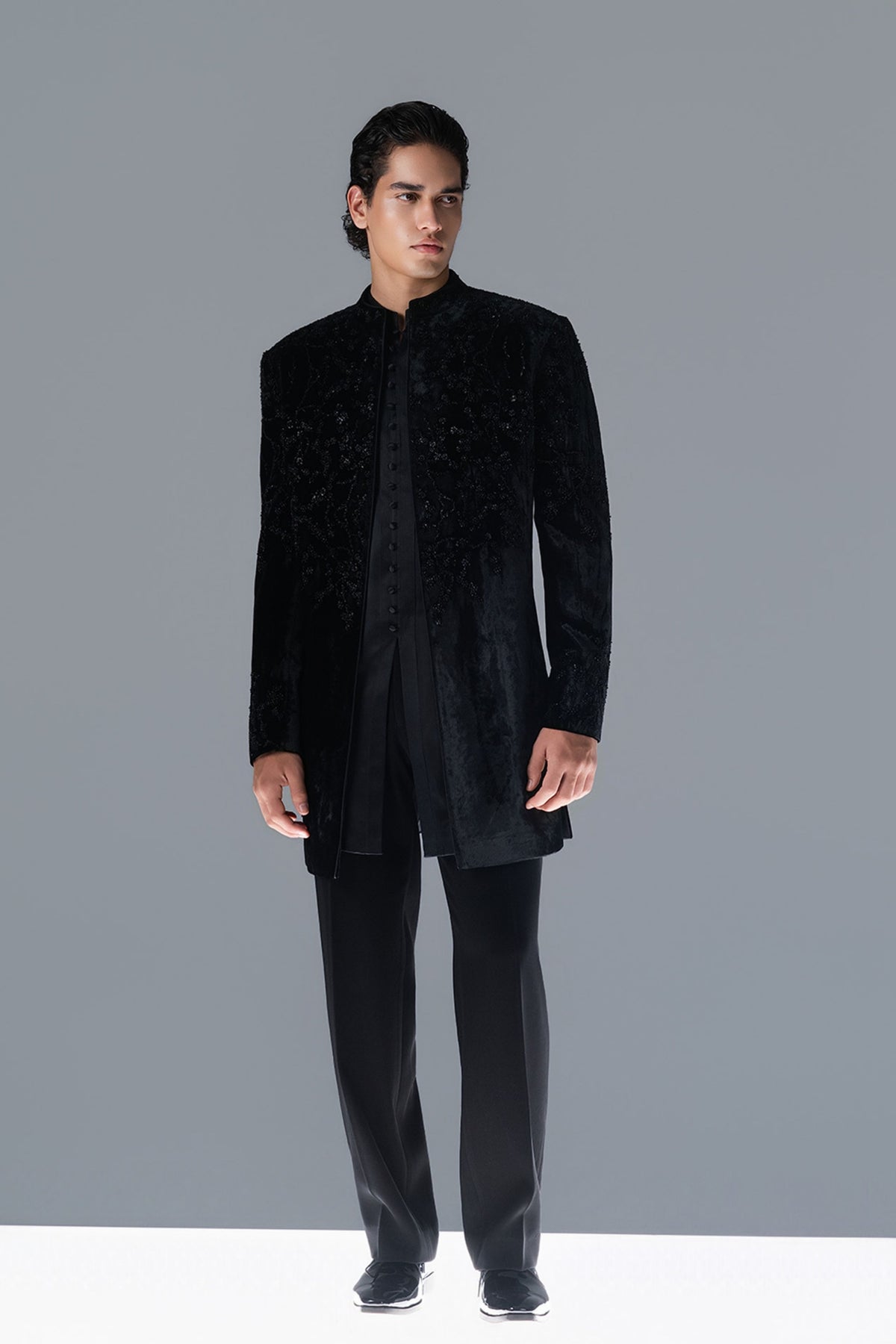 Lustre Noire Sherwani Set