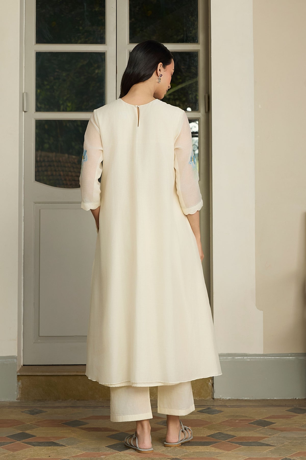 Ivory Pintuck Kurta Set
