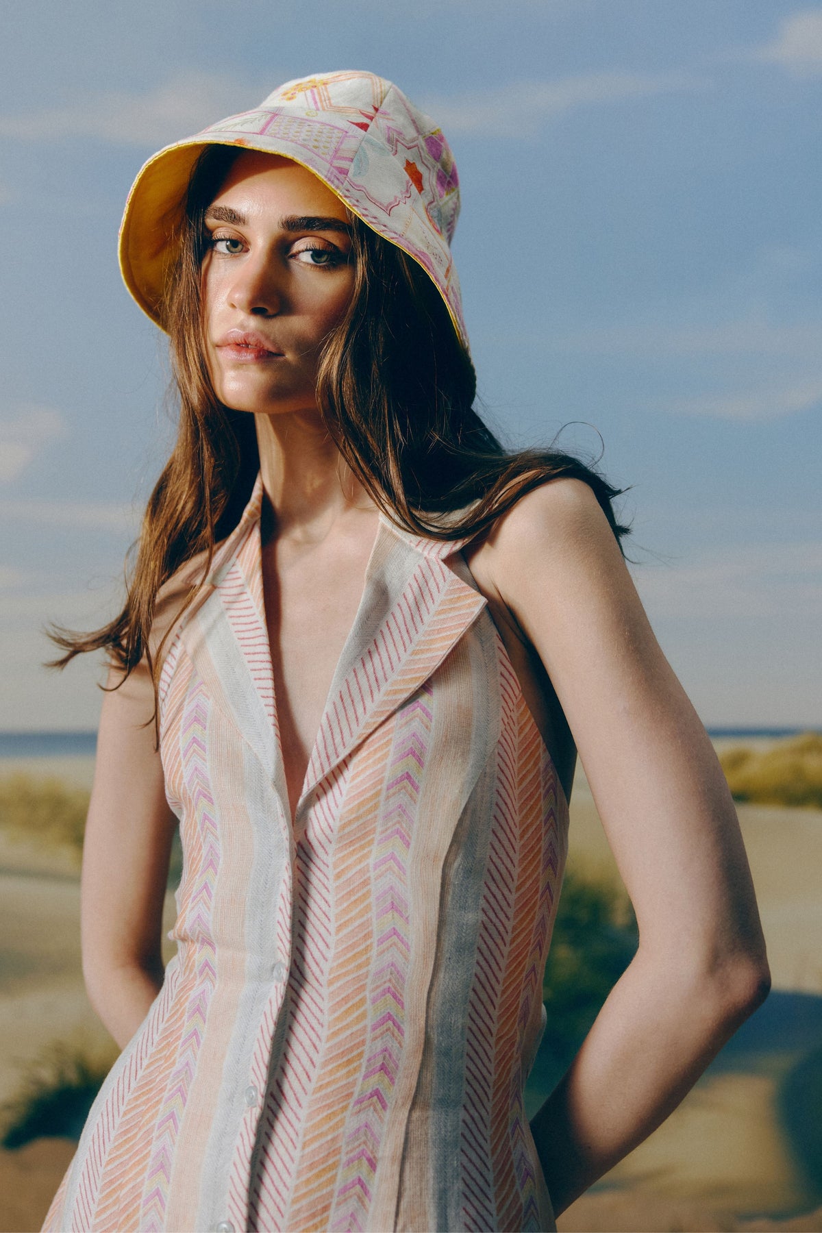 Linen Halter Neck Dress