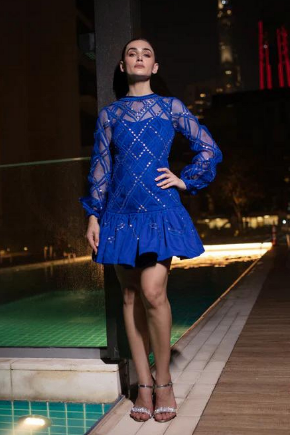 Lina Criss Cross Sculpted Dress
