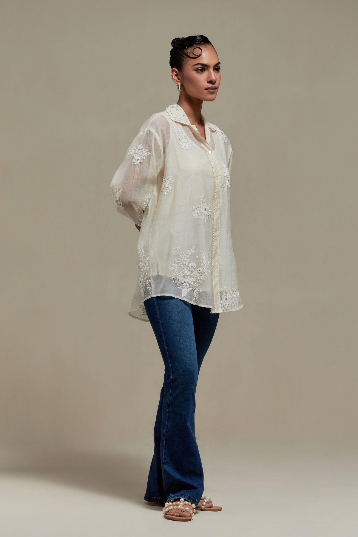 Off White Cotton Shirt