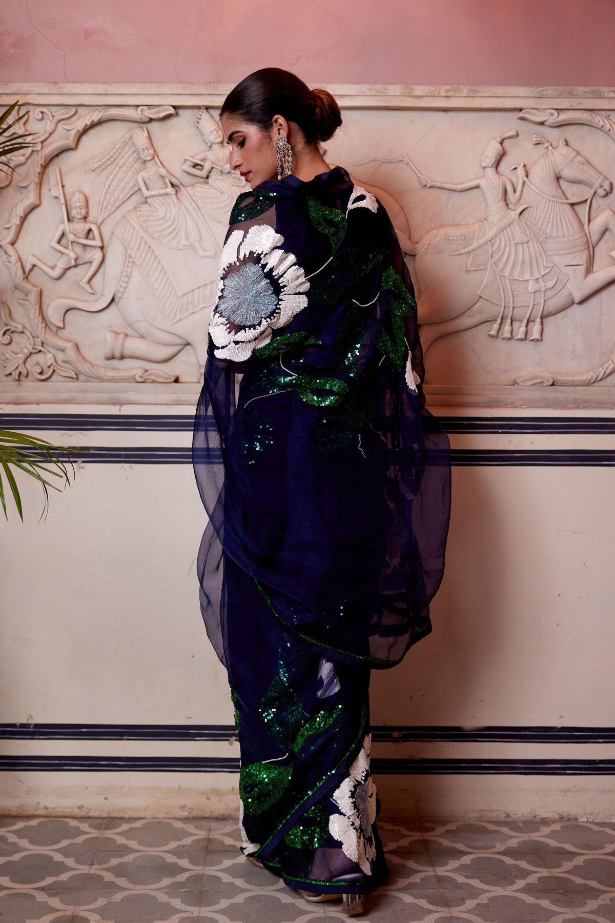 Durrushevar Midnight Blue Saree