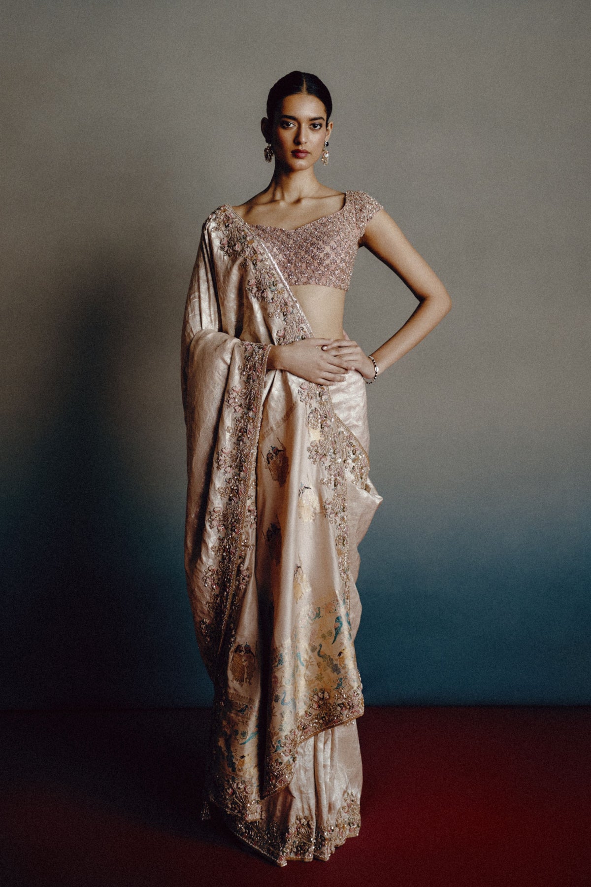 Celeste Banarasi Saree