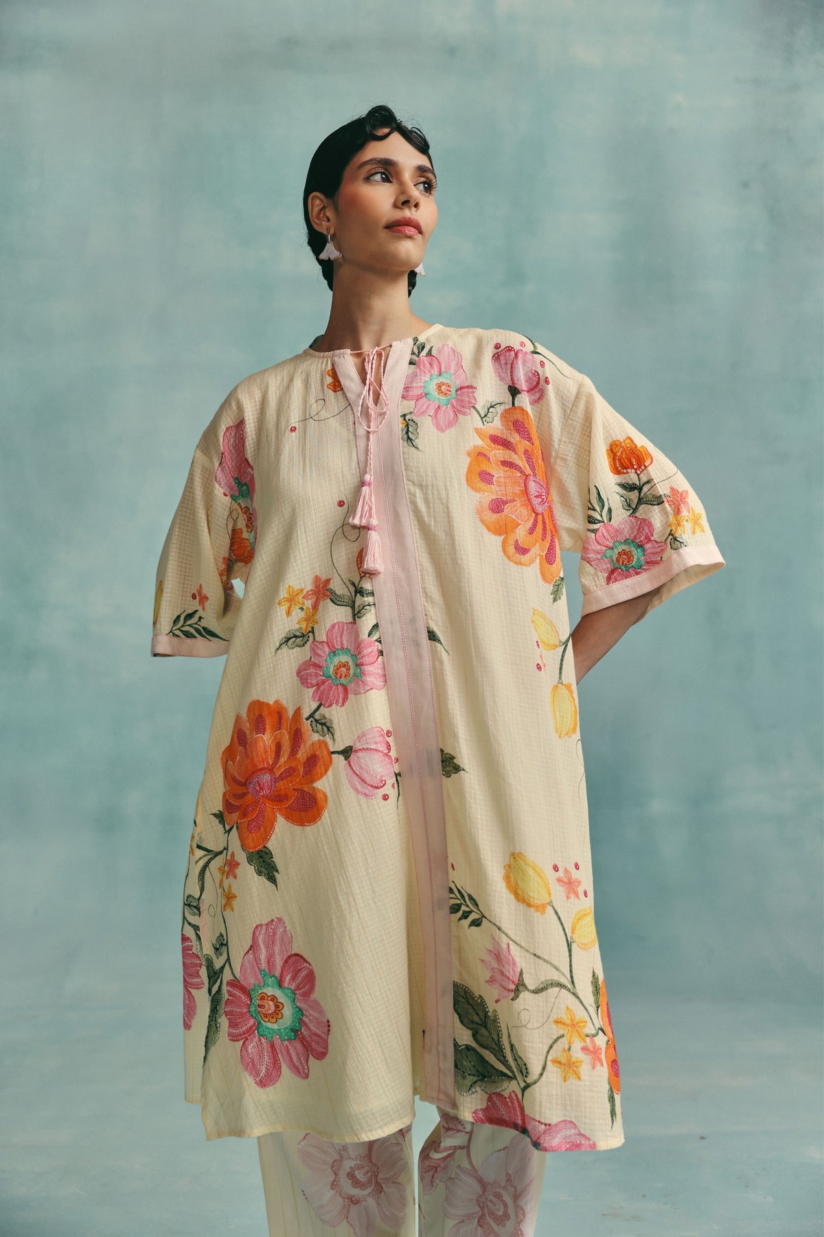 Dahlia Ecru Kaftan Set