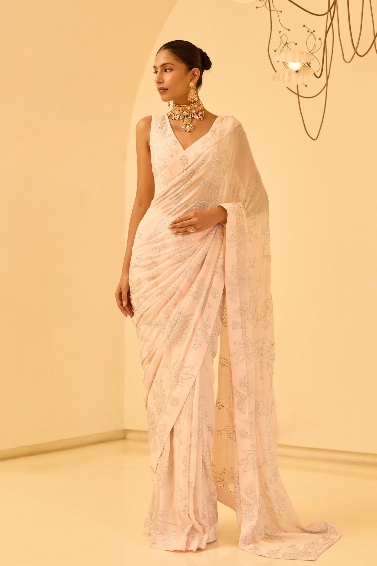Shoraswiki Blush Saree Set