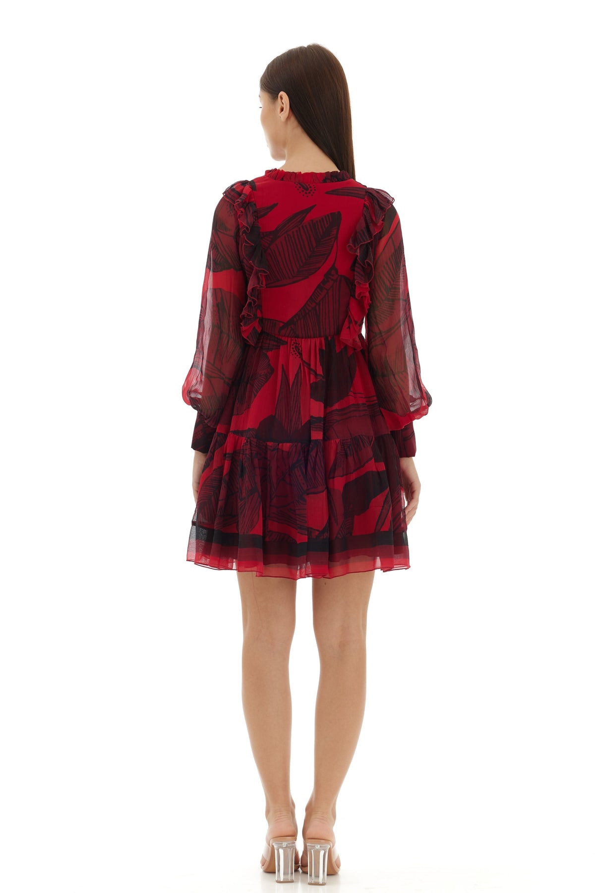 Hot Pink Floral Short Dress