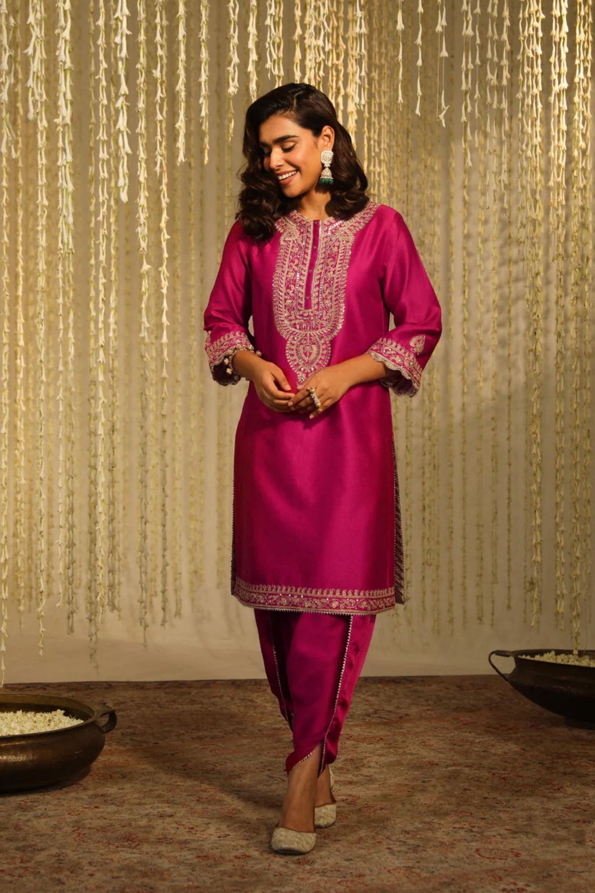 Enisa Hotpink Kurta Set