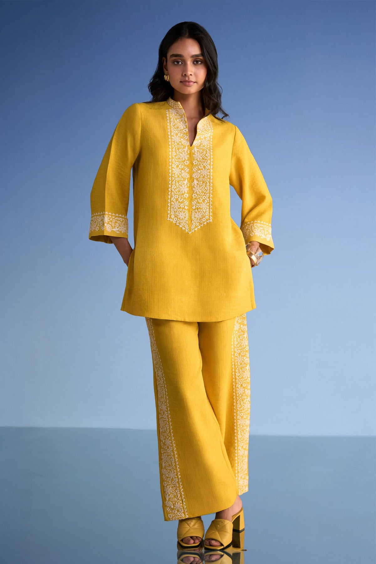 Embroidered Longline Top