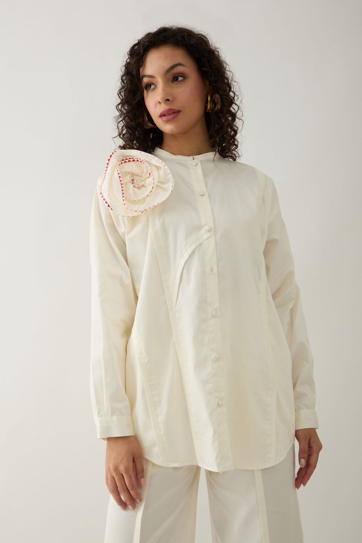 Off White Rosette Shirt