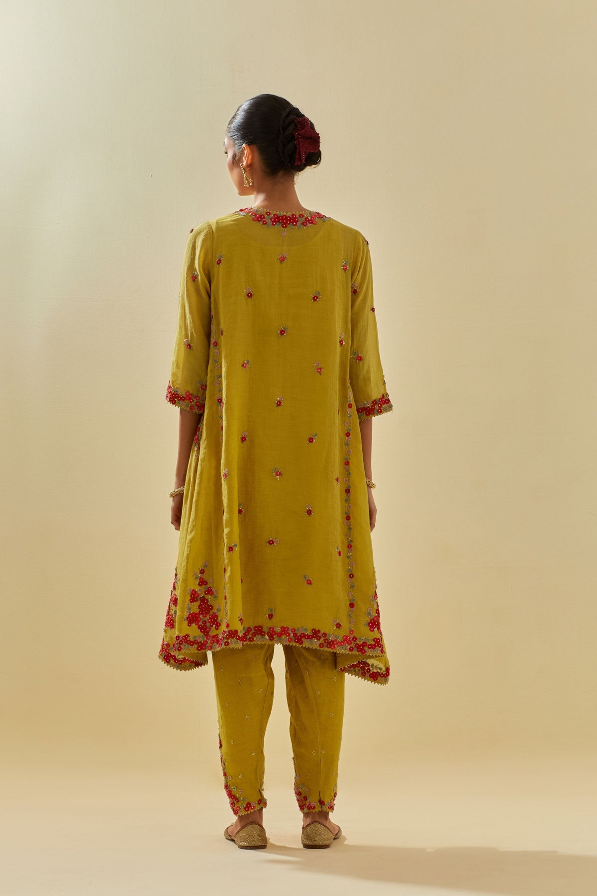 Yellow Short Kurta Set