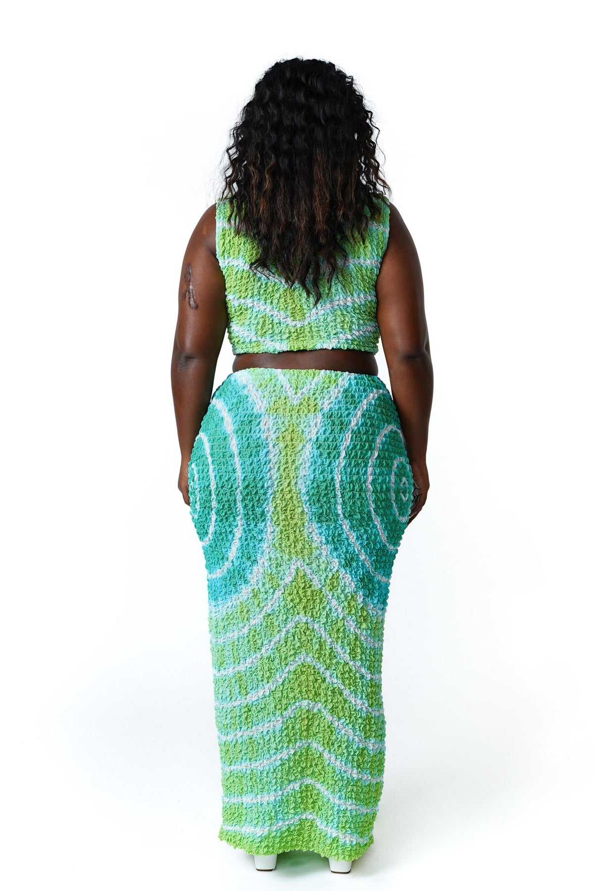 Bubble Smocked Tube Skirt
